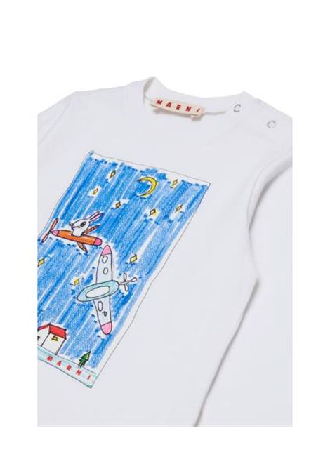 T-shirt con stampa MARNI KIDS | M01908 M00SG0M100